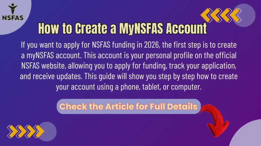 How to Create a MyNSFAS Account With Easy Method