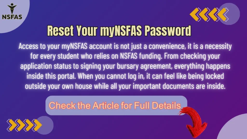 Reset Your myNSFAS Password Check Complete Procedure Step by Step