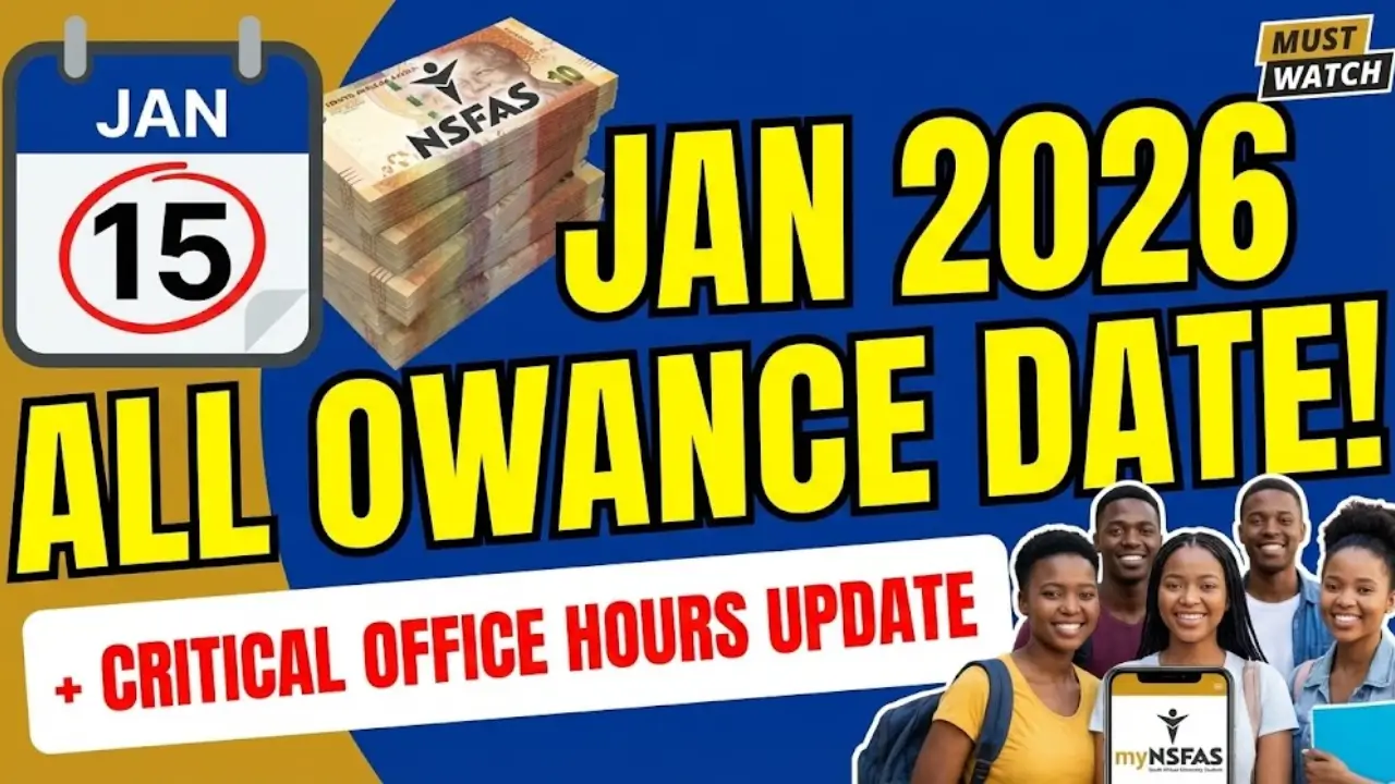 NSFAS Office Hours January 2026 Student Check Online Services Details