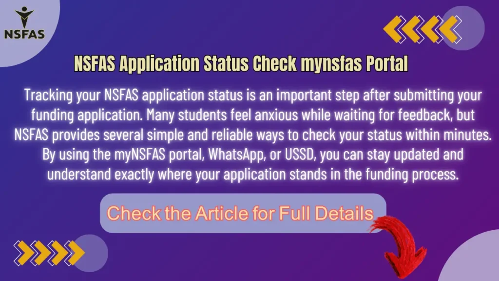 NSFAS Application Status Check mynsfas Portal How to Track Funding Results in Minutes
