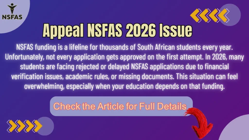 How to Appeal NSFAS 2026 Issue: Status Check Online And Complete Guide