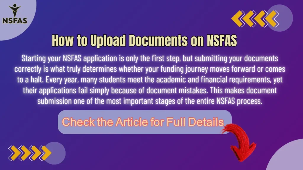 How to Upload Documents on NSFAS Check & Submit Documents Details 2026