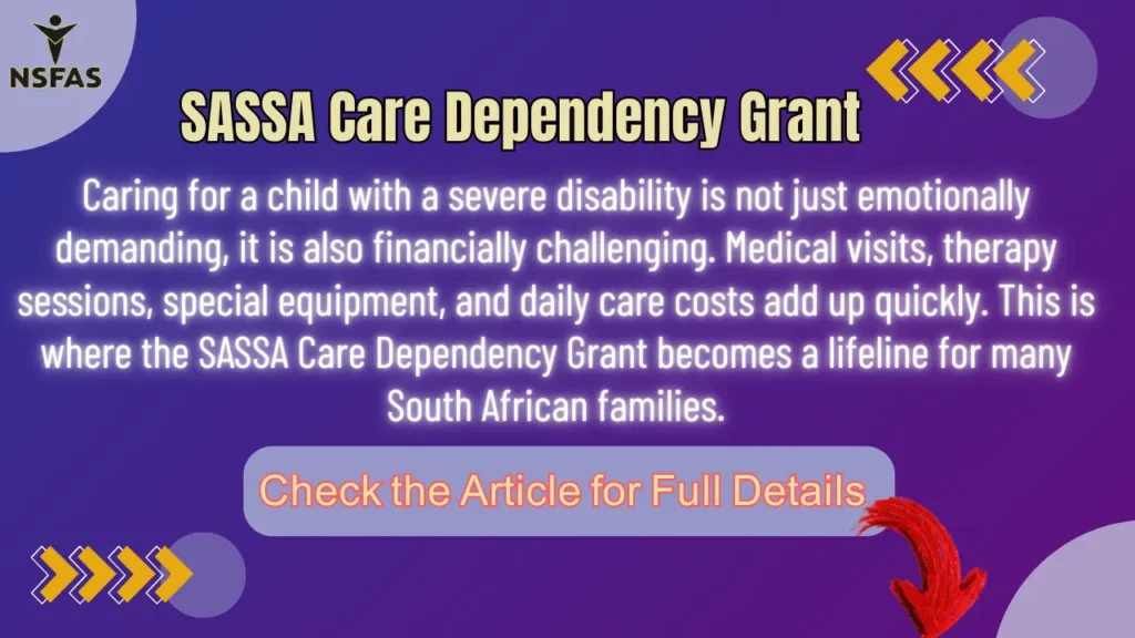 SASSA Care Dependency Grant Eligibility Requirements & Check Apply Process