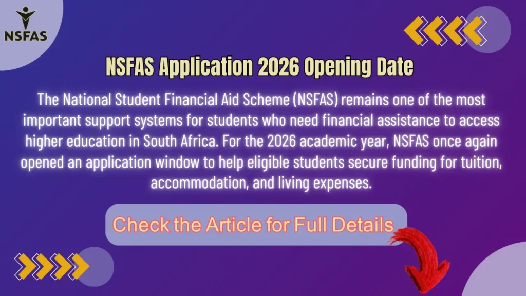 NSFAS Application 2026 Opening Date & NSFAS Check Account Blocked Solutions