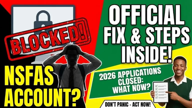 NSFAS Application 2026 Opening Date & NSFAS Check Account Blocked Solutions