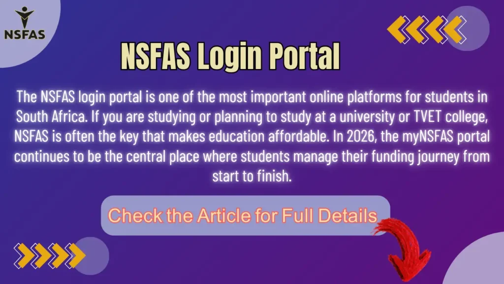 NSFAS Login Portal Status Check 2026 Step by Step