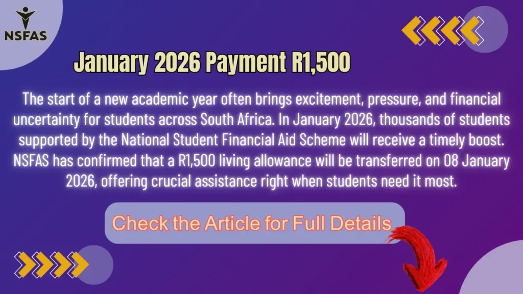 January 2026 Payment R1,500 Check the Complete Distribution Procedure