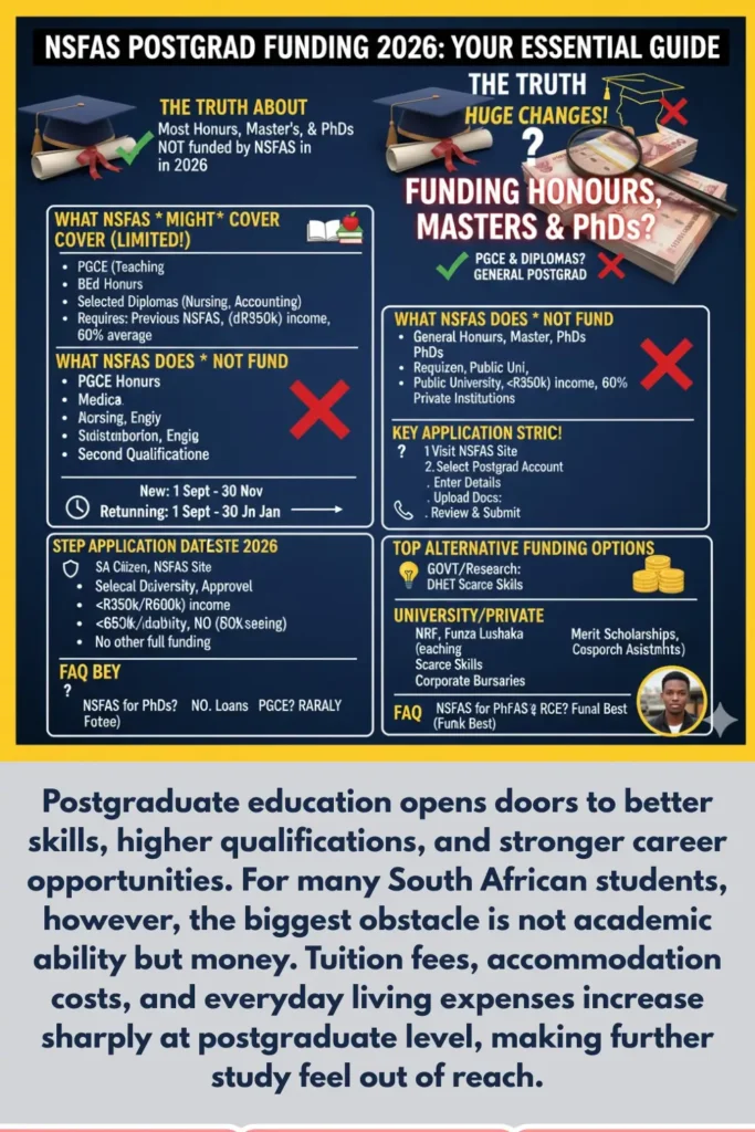 NSFAS Funding Details for Postgraduate Students: Eligibility, Application Details of Eligible and Ineligible Students in the Fund