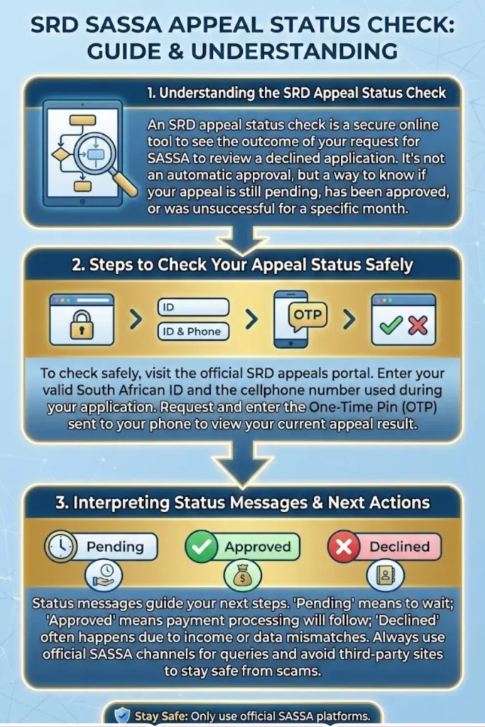 Srd SASSA Appeal Status Check Step-by-step (Online)