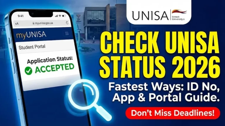 UNISA Application Status 2026 Online, How to Check ID, myUNISA Login Portal Details