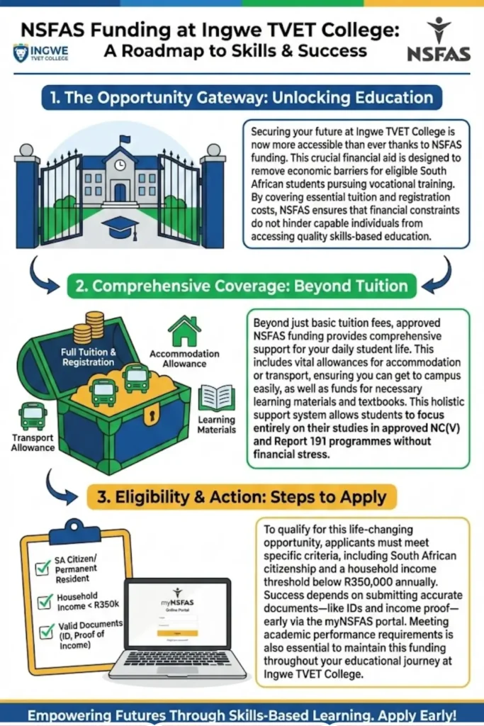 Will NSFAS Provide Funding For Courses to Ingwe TVET College? Great News For Students in South Africa