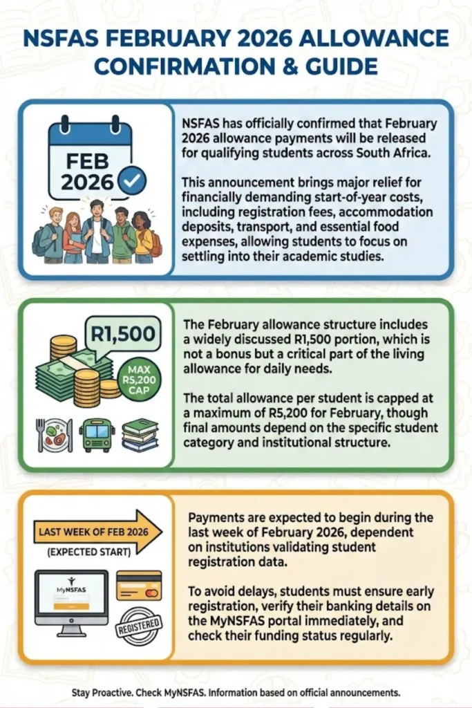 NSFAS February Payment Details R1500 What to do if there is a Problem with Getting Funding?