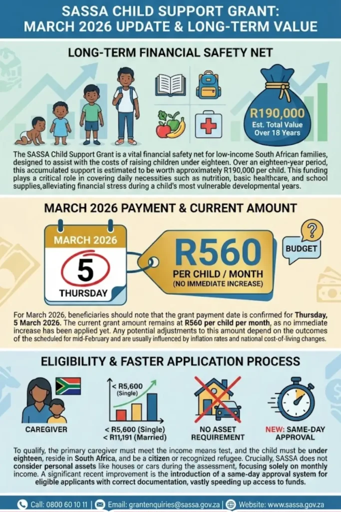 SASSA Child Support Grants March 2026 Check New Update