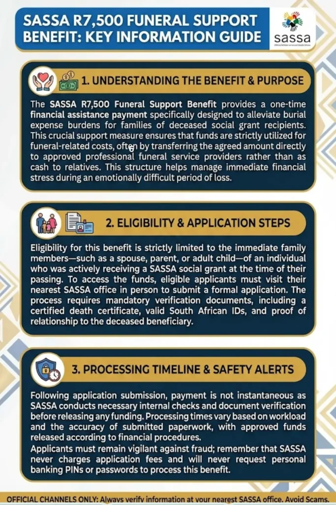 SASSA Confirms R7,500 Funeral Support, Who is Eligible and When will the Funding start being Received?