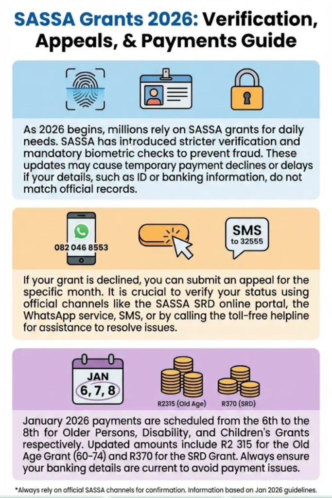 SASSA Appeal For Declined Months Check Online SASSA Status Through WhatsApp, SMS, or Call