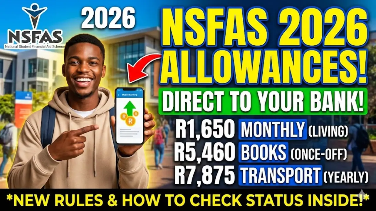 NSFAS Disbursement Allowance 2026 & Check 2026 TVET Collage Allowance Breakdown