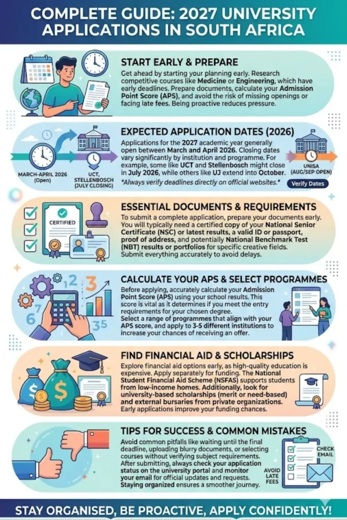 2027 University Applications South Africa Check New Important Details & Check Fee Deadlines
