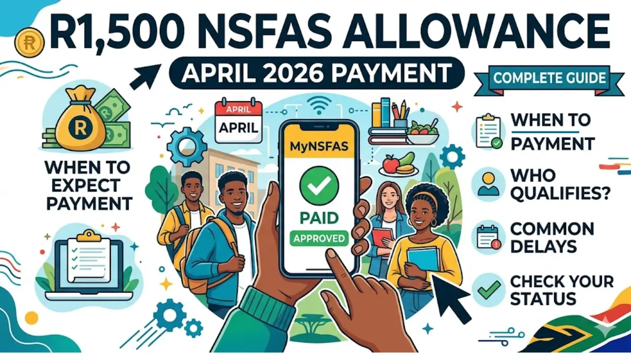 R1,500 NSFAS Allowance April 2026 Check Reasons For Late Payments