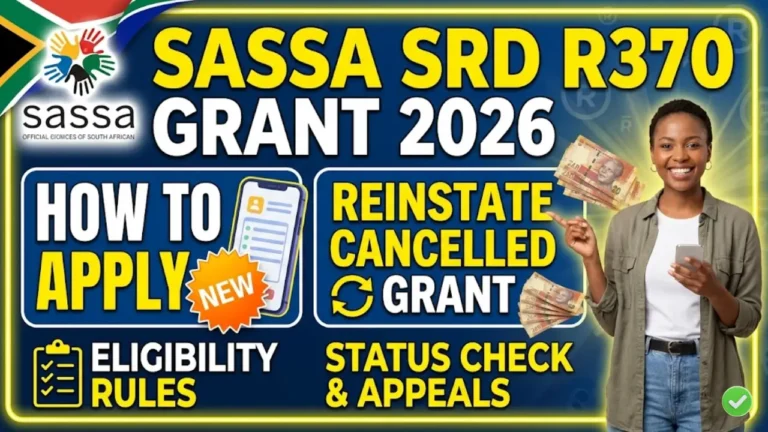 SASSA SRD R370 Grant Details 2026 Check Eligibility Criteria & SRD Application Process