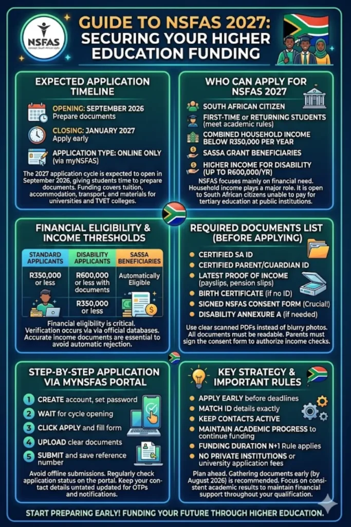 NSFAS Applications 2027 Funding Planning Check Required Documents & Apply Through myNSFAS Portal