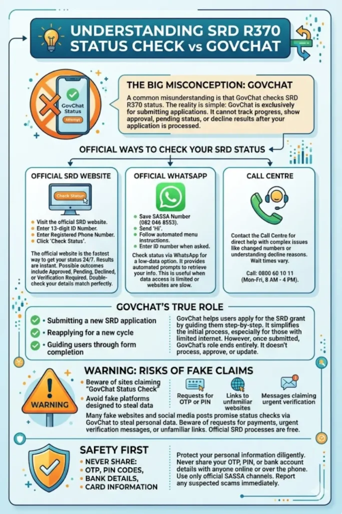 SRD Status Check via GovChat & Check (High-Level Steps) Through WhatsApp, Call Centre
