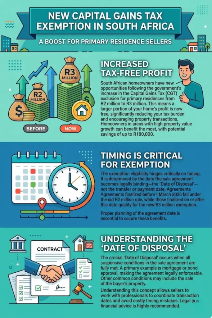 R3 Million Primary Residence Exclusion and Check Higher CGT Exemption Brings Potential Relief