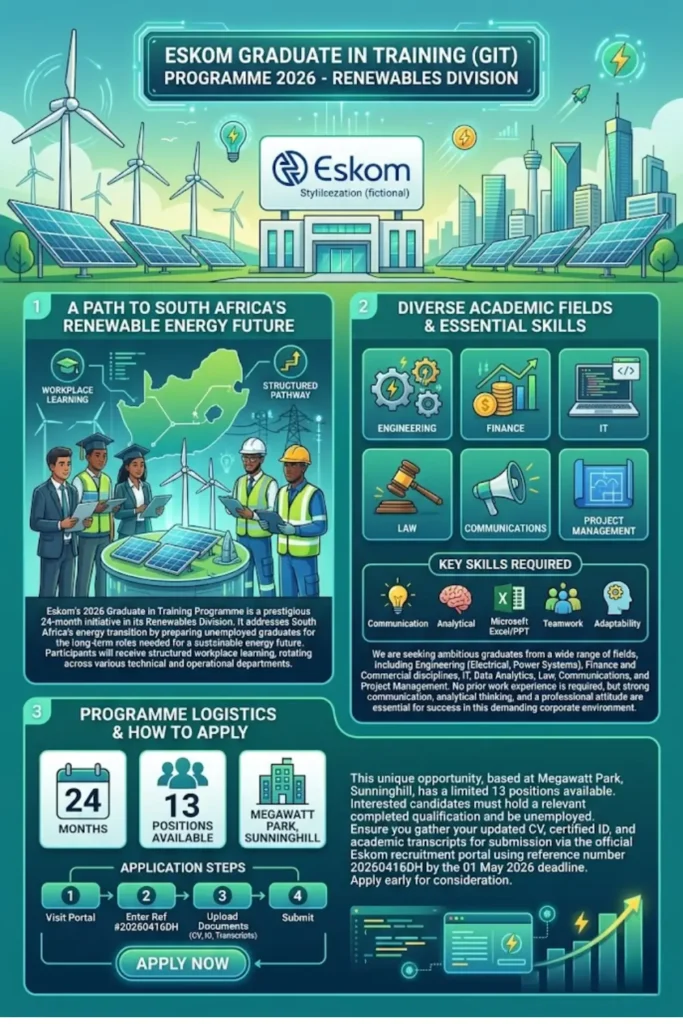 Eskom Graduate in Training Programme 2026 Check (X13 Posts) Details Step by Step 