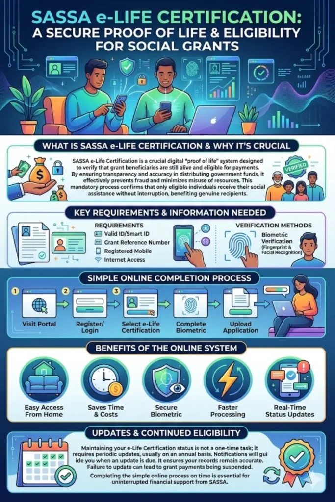 Sassa E-Life Certification Requirement Check Online For Payment