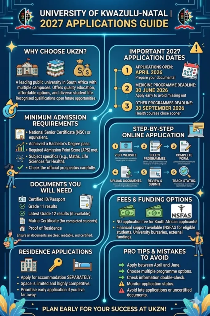 University of KwaZulu-Natal 2027 Applications Details Check Online