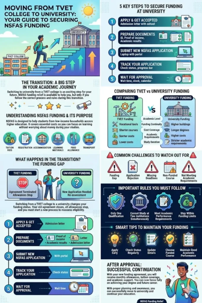 How will You Benefit from NSFAS Funding Relief if you Want to Enter University from a TVET College