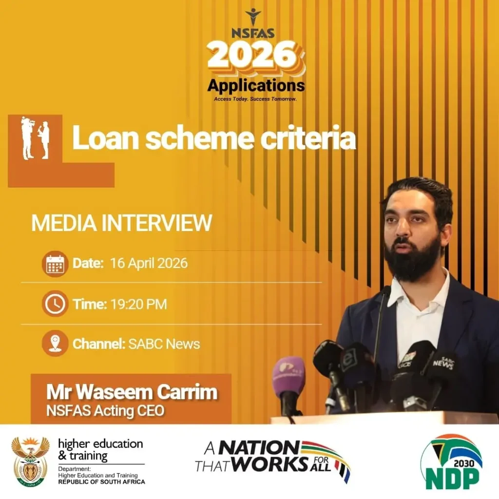 NSFAS 2026 Applications Update Through Mr Waseem Carrim