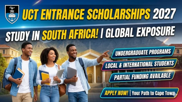 University of Cape Town South Africa Scholarships 2027 Check Official Portal
