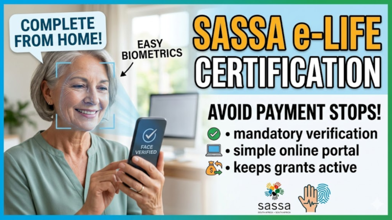 Sassa E-Life Certification Requirement Check Online For Payment