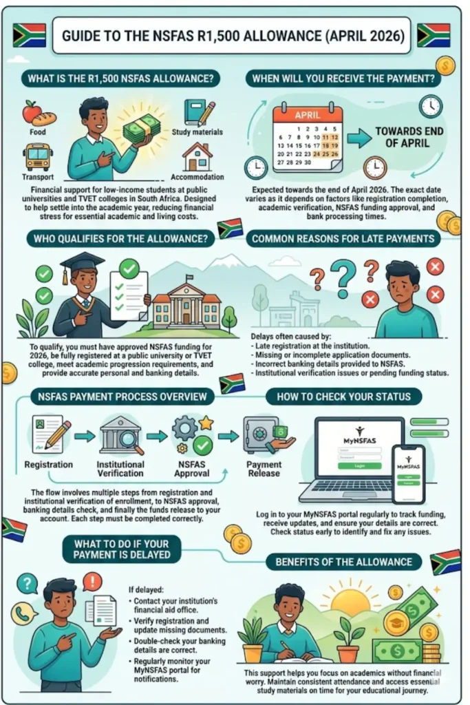 R1,500 NSFAS Allowance April 2026 Check Reasons For Late Payments