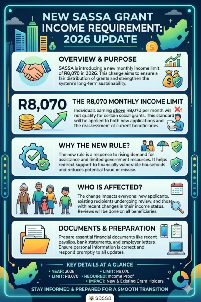SASSA Grants Starts New R8,070 Income Rule Check New Eligibility Changes