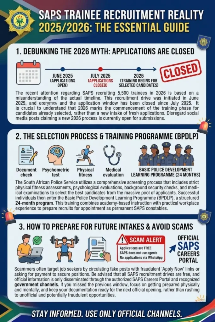 SAPS 5,500 Trainees 2026 How to Apply Online With Easy Mathod