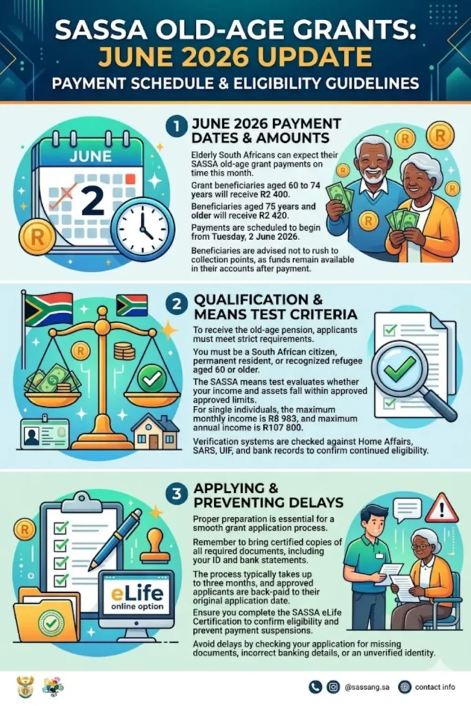SASSA Old-Age Grants Check Eligibility June  2026