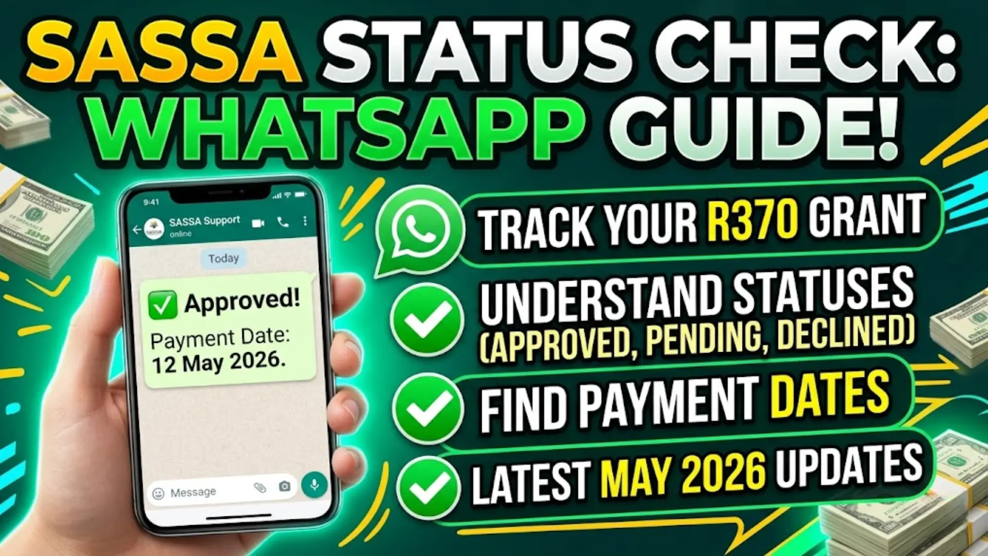 Sassa Status Check on Whatsapp & Check Payment Dates & Appeals