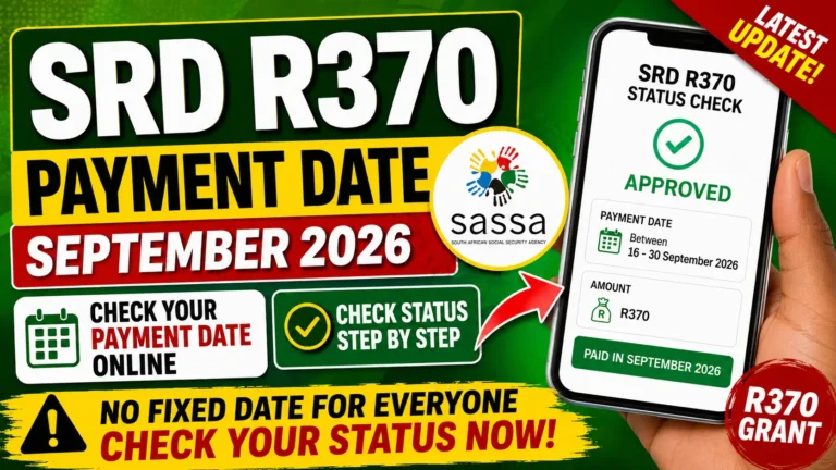 How to Check SRD R370 Payment Date September 2026