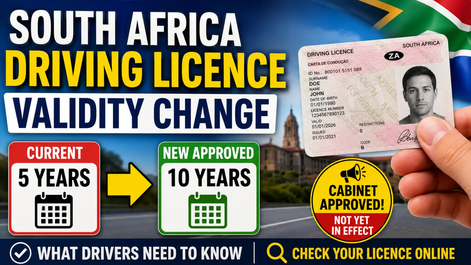 South Africa Driving Licence Validity Details Check Online