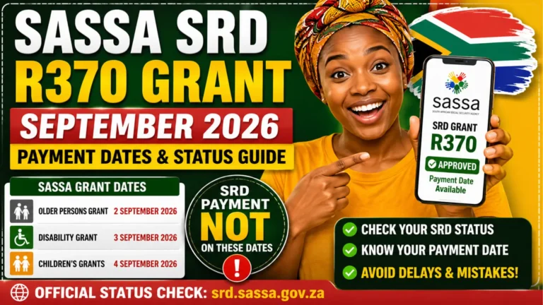 SRD Status Payment Dates September 2026