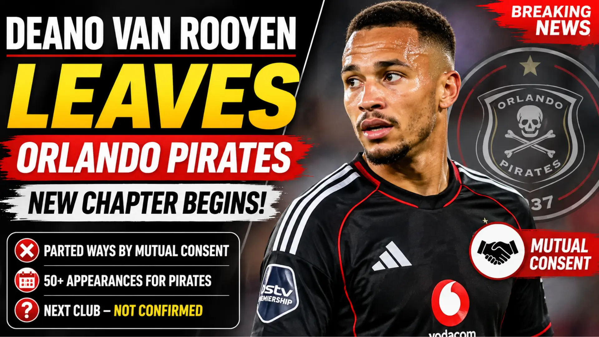 Deano Van Rooyen Leaves Orlando Pirates