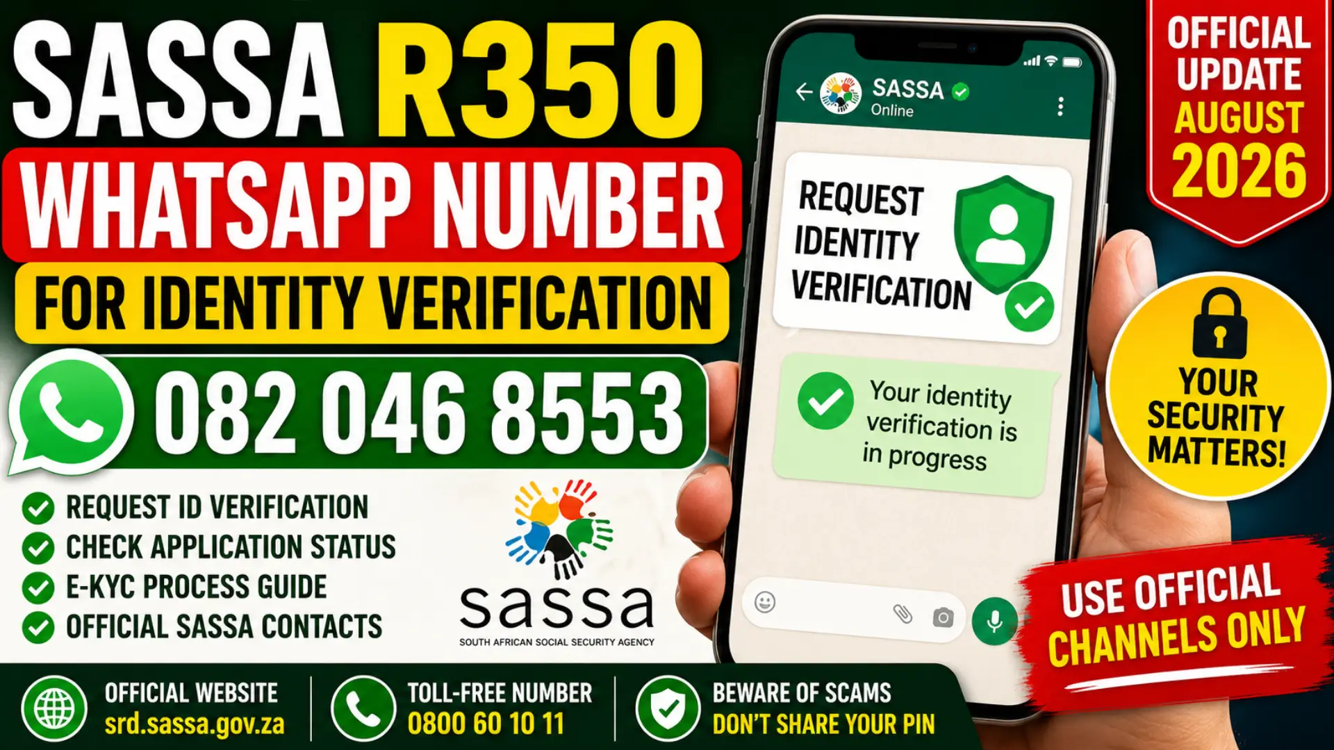 Request Identity Verification for SASSA R350 WhatsApp Number: Complete Guide 2026