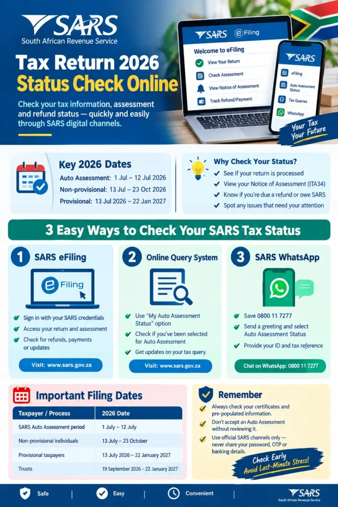 Sars Tax Return 2026 Status Check Online Via Easy Method