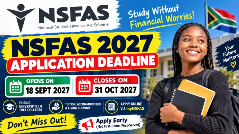 NSFAS 2027 Application Deadline: Latest Dates, Requirements & Online Guide